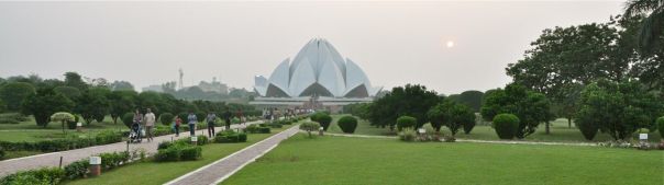Baha'i Lotus Temple from a distant walk